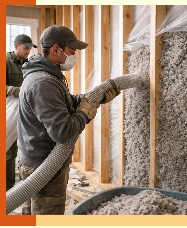 Утепление каркасного дома эковатой в Ялуторовске — качественно и надолго