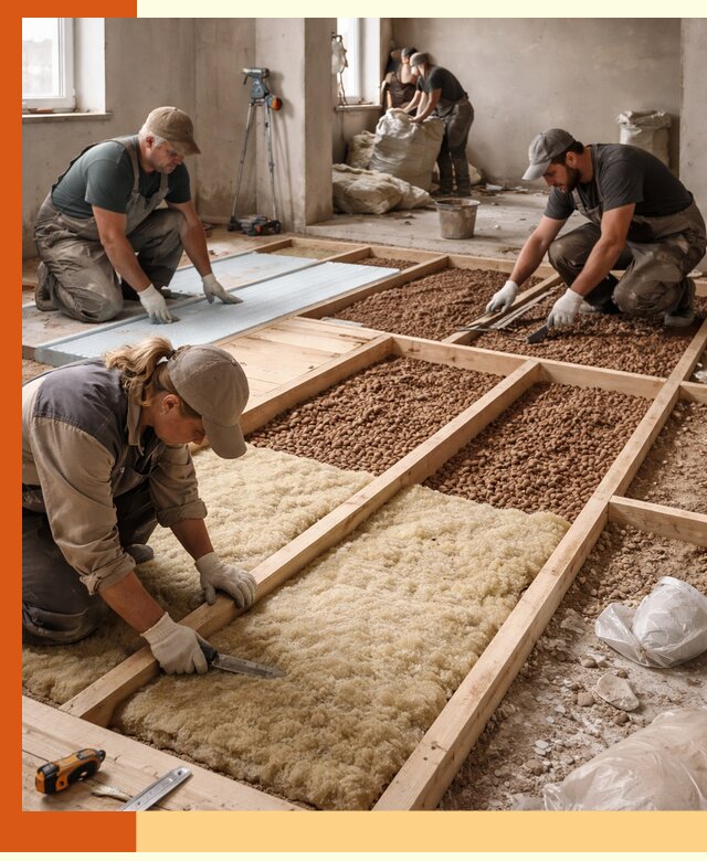 Утепление перекрытий жилых и промышленных зданий в Ялуторовске