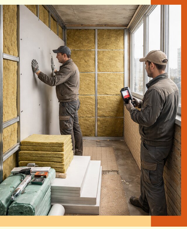 Утепление балкона в Ялуторовске от 4648 руб. под ключ | ТепломастерЛтр