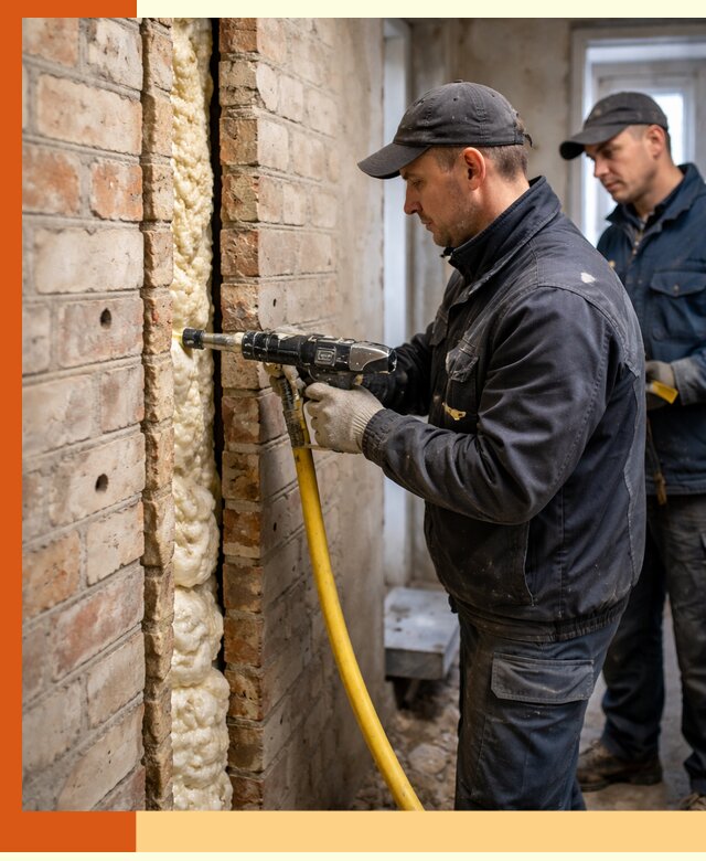 Межстеновое утепление пенополиуретаном в Ялуторовске