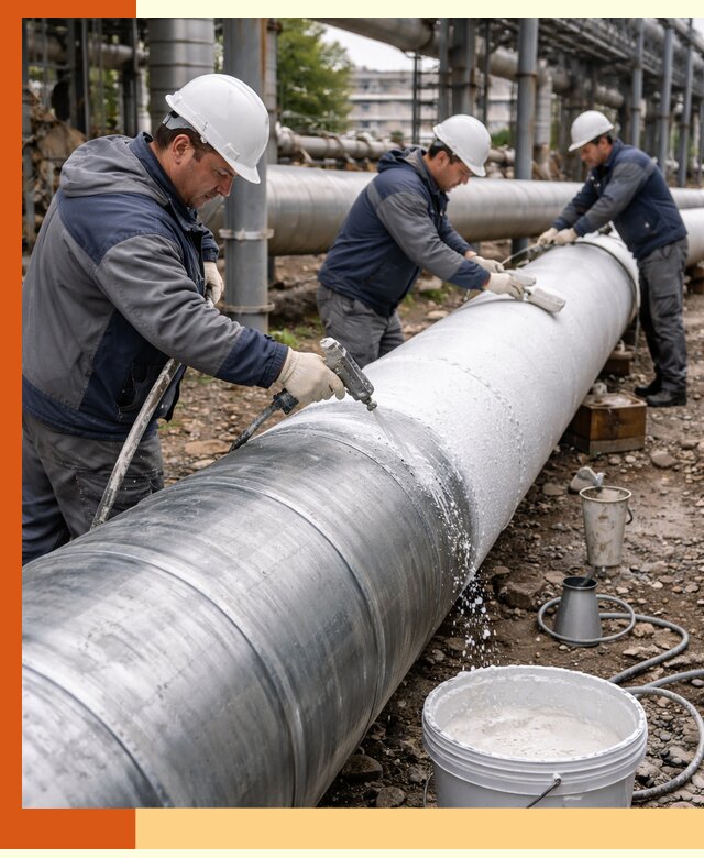 Утепление теплотрассы жидкой теплоизоляцией в Ялуторовске